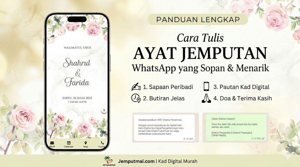 Cara Tulis Ayat Jemputan Kad Kahwin WhatsApp